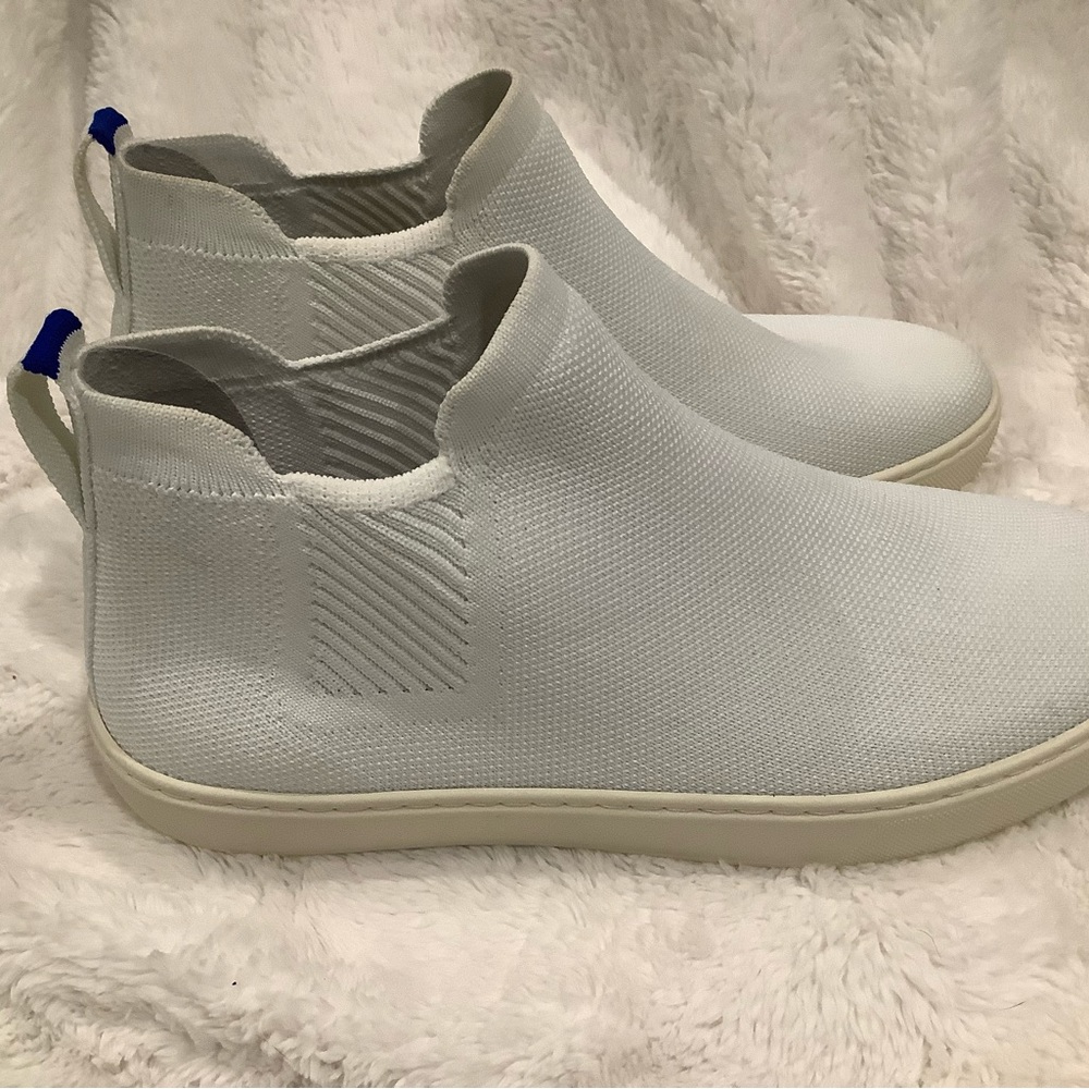 Rothy's The Chelsea Bright White Fabric High Tops Ankle Boots Women’s US 9 EU 40 - Picture 3 of 10